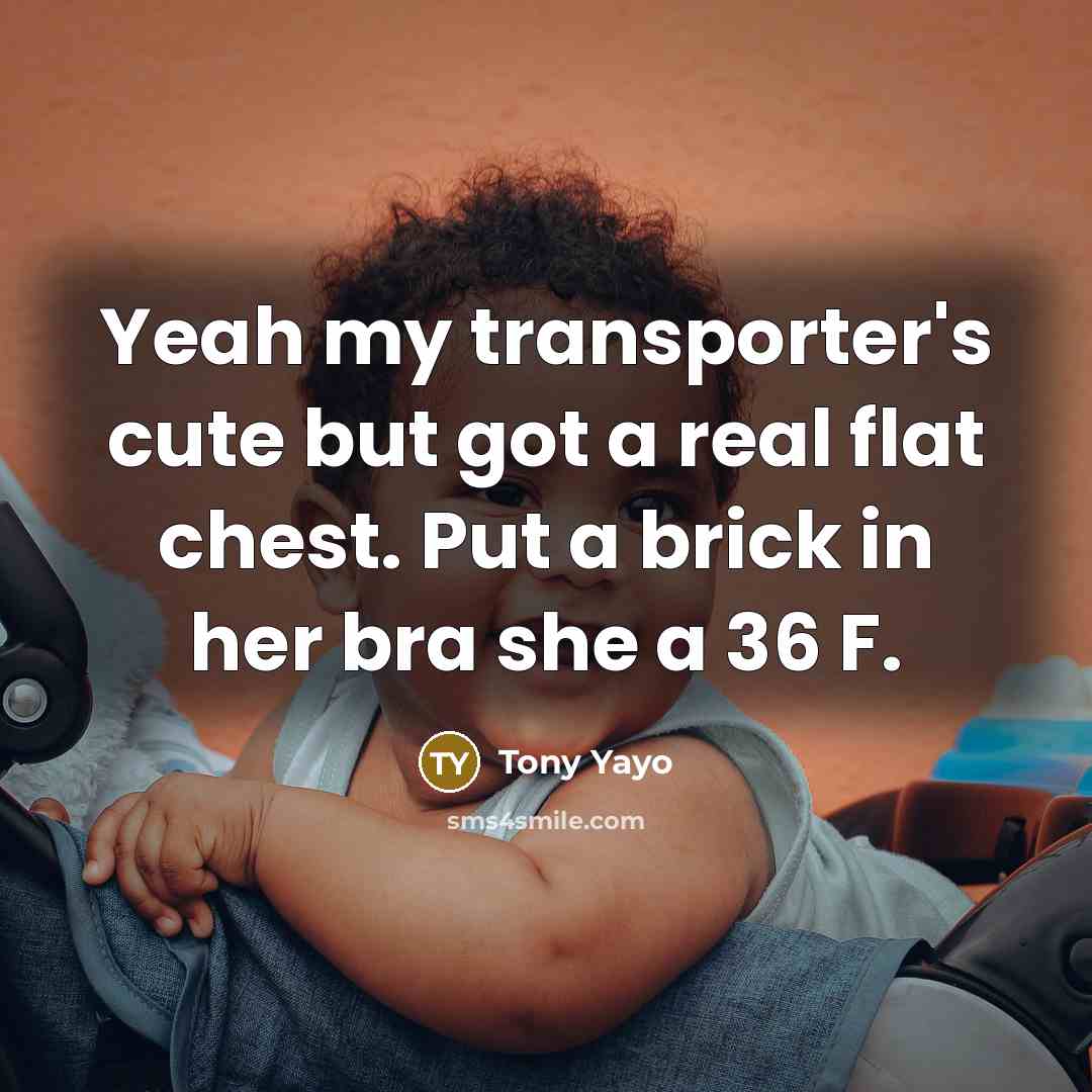 “Yeah my transporter's cute but got a real flat chest.…” quote by Tony Yayo
