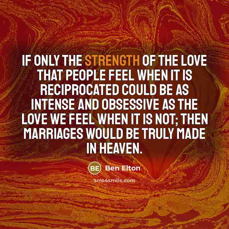 “If only the strength of the love that people feel…” quote by Ben Elton