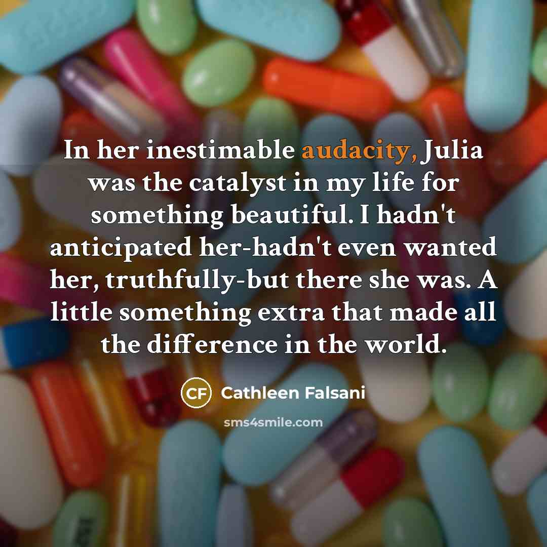 “In her inestimable audacity, Julia was the catalyst in my…” quote by Cathleen Falsani