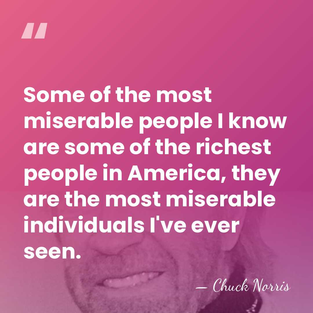 Some of the most miserable people I know are some of the&hellip; - Chuck Norris