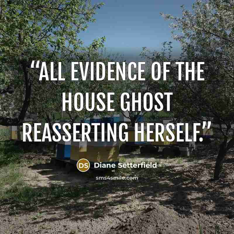 “All evidence of the house ghost reasserting herself.” quote by Diane Setterfield