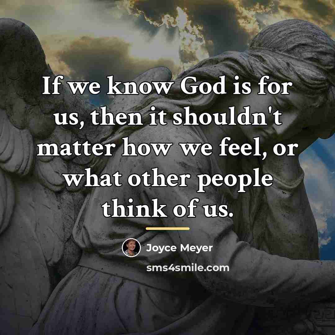 “If we know God is for us, then it shouldn't…” quote by Joyce Meyer