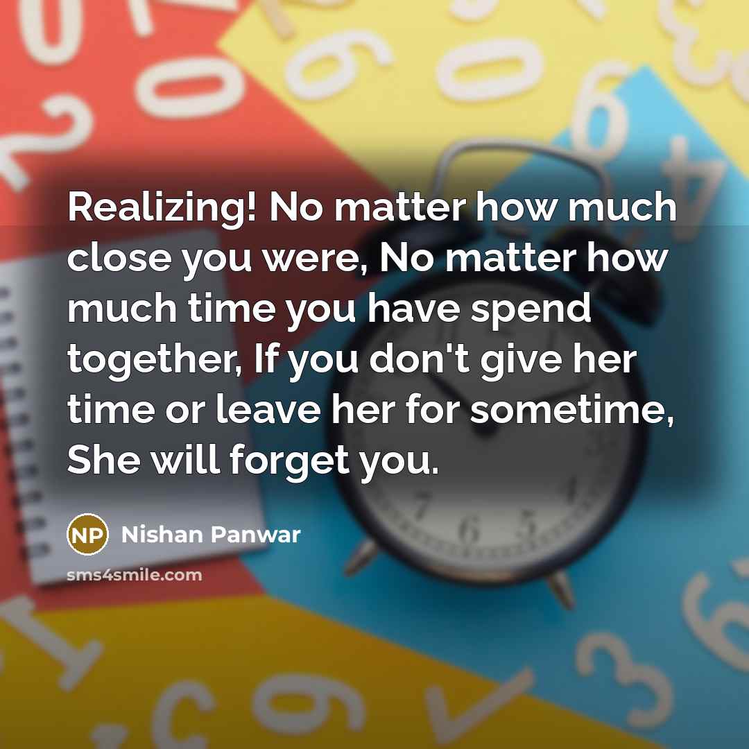 “Realizing! No matter how much close you were, No matter…” quote by Nishan Panwar