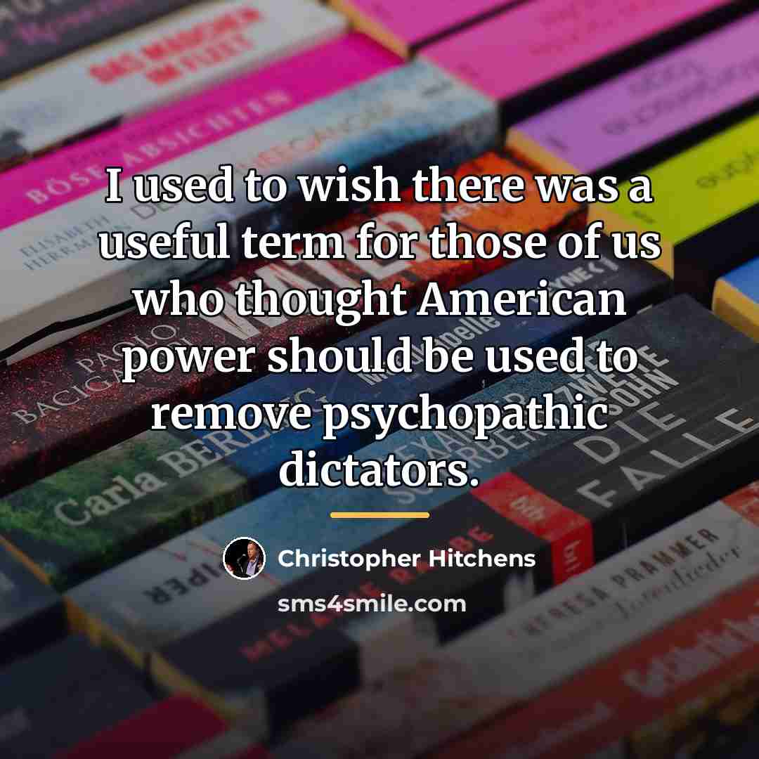 “I used to wish there was a useful term for…” quote by Christopher Hitchens