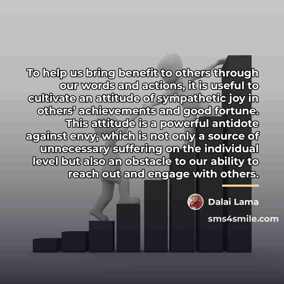 “To help us bring benefit to others through our words…” quote by Dalai Lama