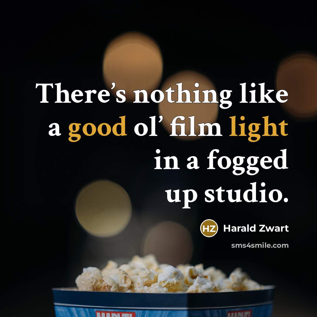 “There’s nothing like a good ol’ film light in a…” quote by Harald Zwart