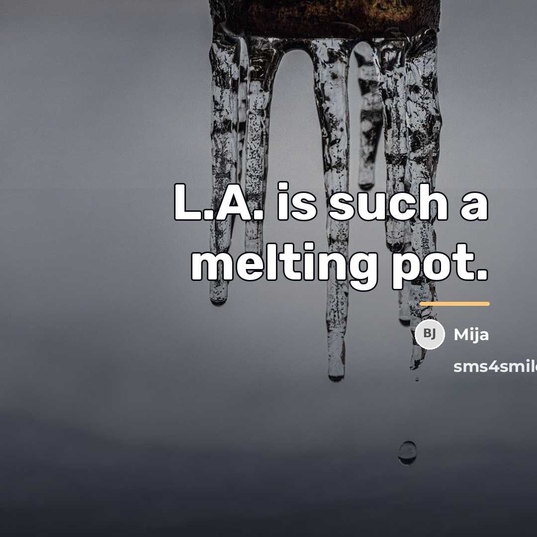 “L.A. is such a melting pot.…” quote by Mija