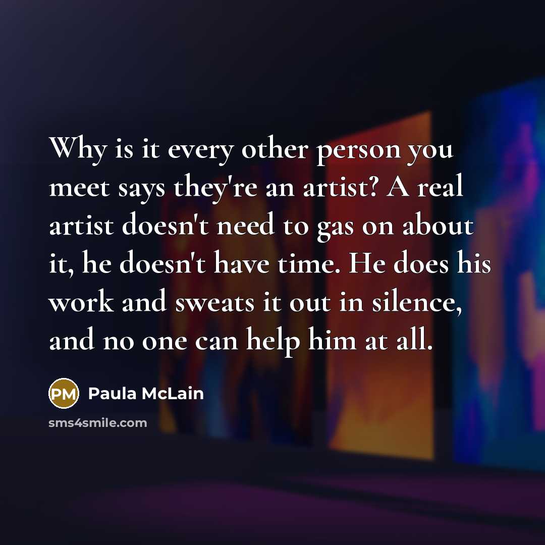 “Why is it every other person you meet says they're…” quote by Paula McLain