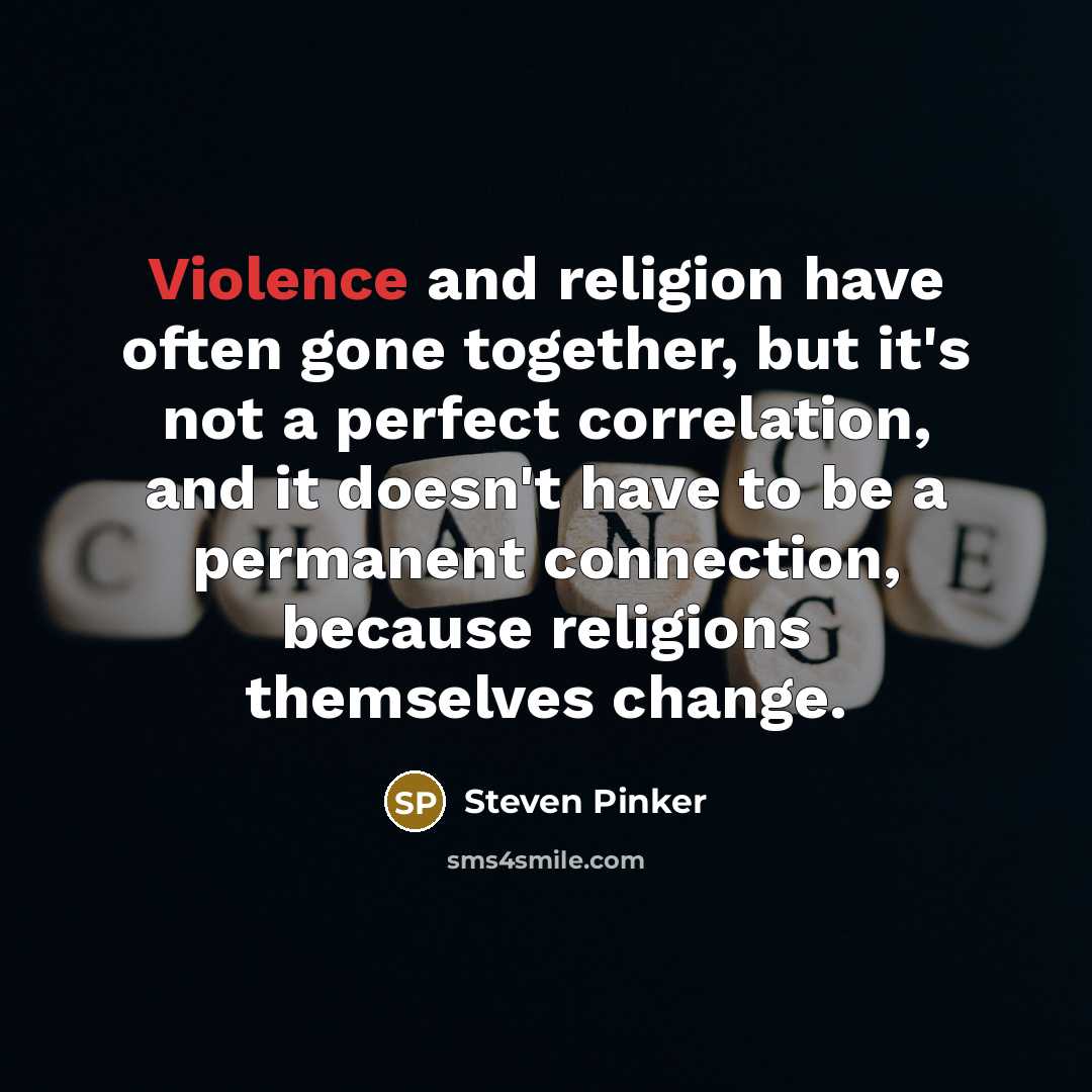 “Violence and religion have often gone together, but it's not…” quote by Steven Pinker