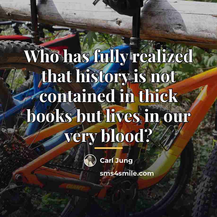 “Who has fully realized that history is not contained in…” quote by Carl Jung