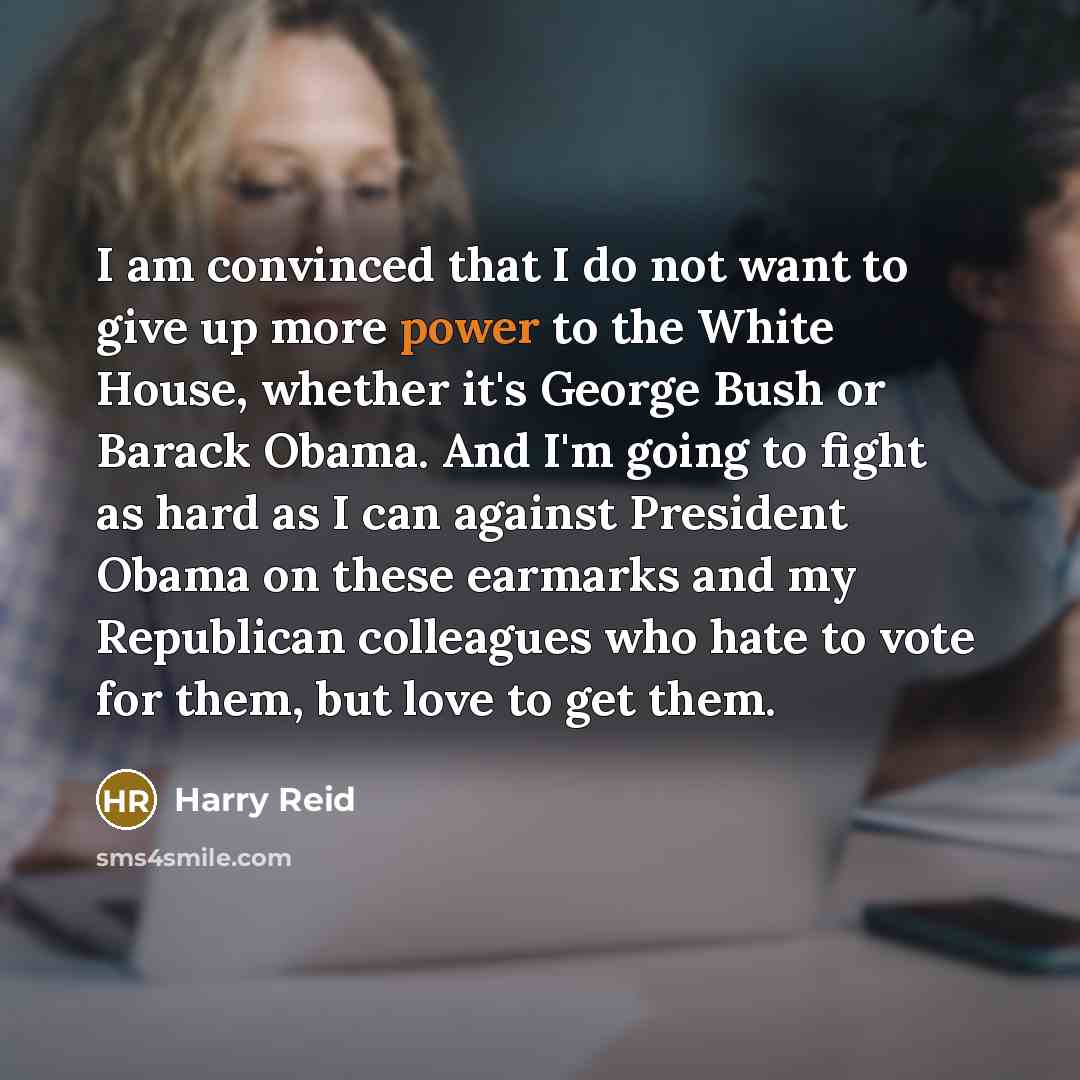 “I am convinced that I do not want to give…” quote by Harry Reid