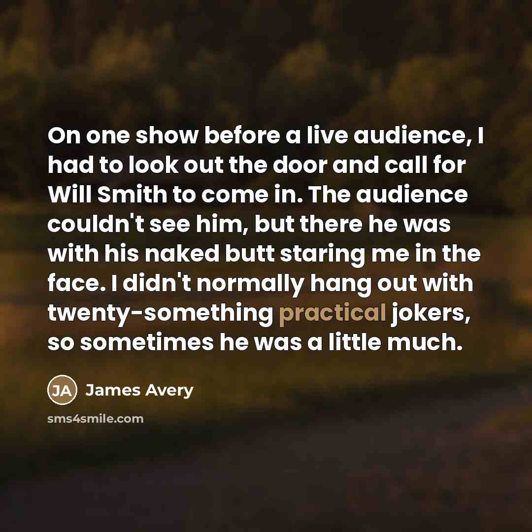 “On one show before a live audience, I had to…” quote by James Avery