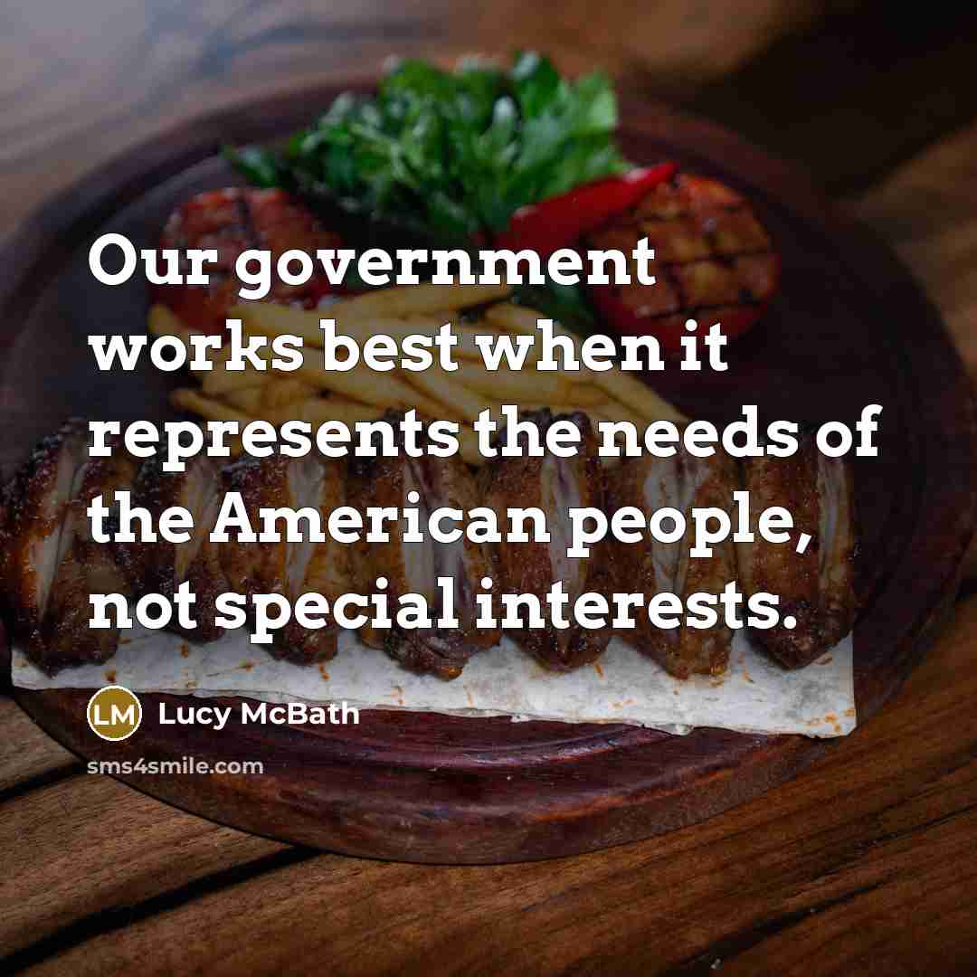 “Our government works best when it represents the needs of…” quote by Lucy McBath