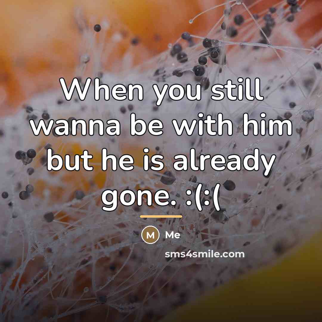 “When you still wanna be with him but he is…” quote by Me