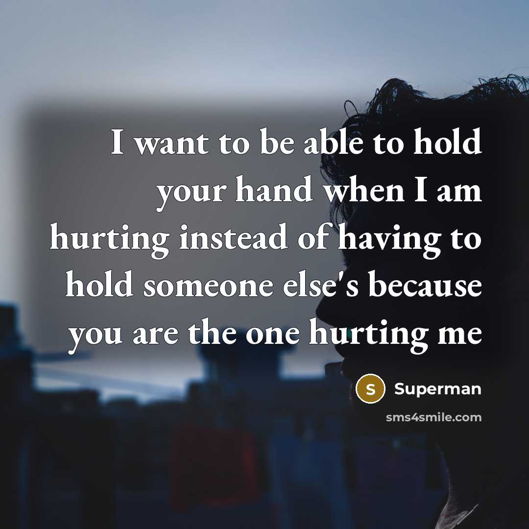 “I want to be able to hold your hand when…” quote by Superman