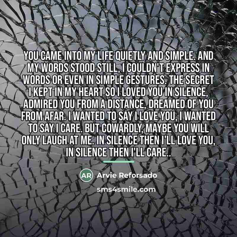 “You came into my life Quietly and simple. And my…” quote by Arvie Reforsado