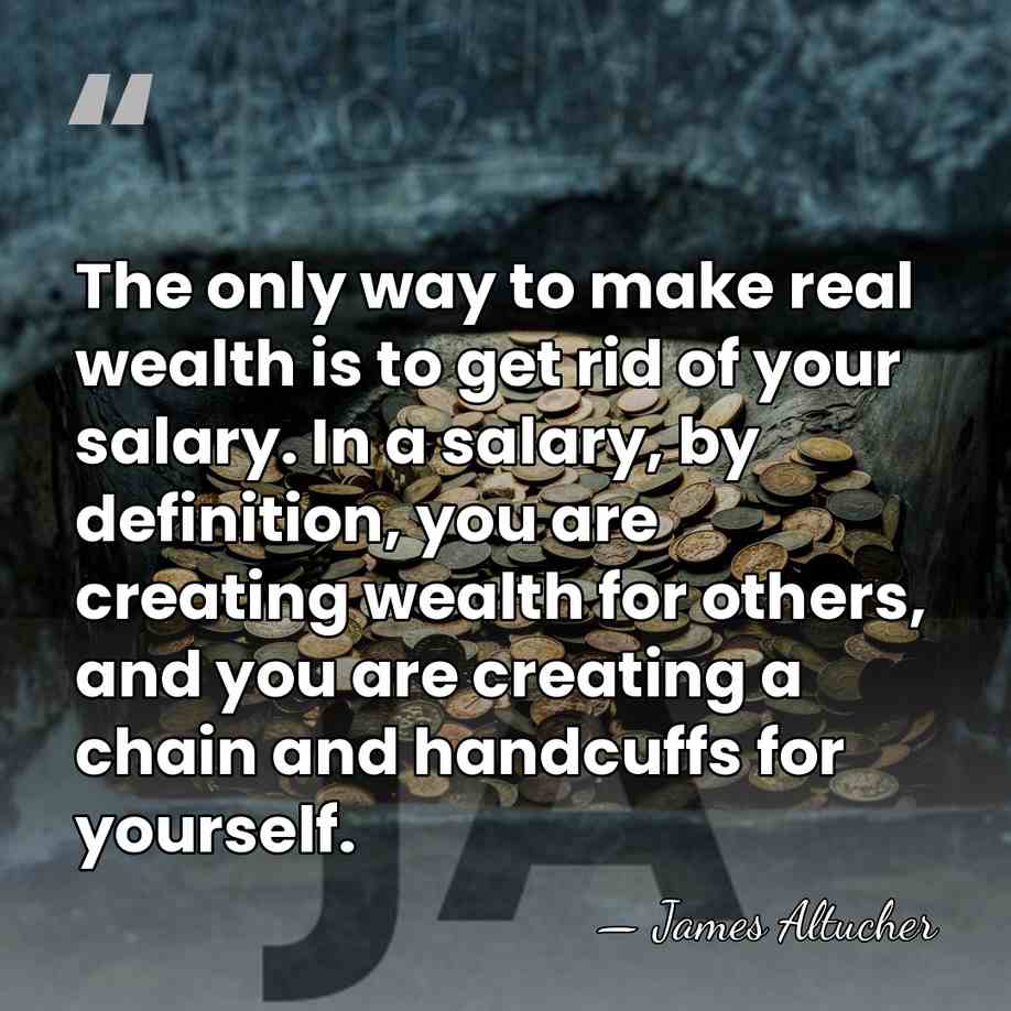 The only way to make real wealth is to get rid of&hellip; - James Altucher
