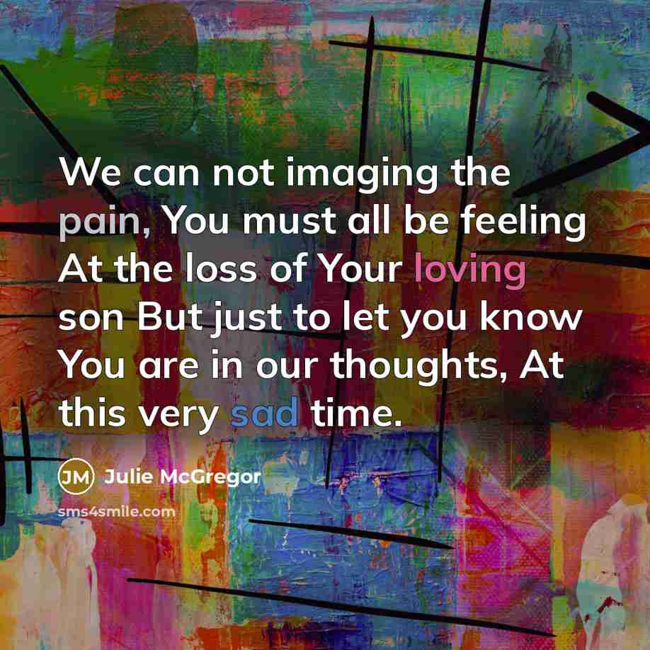 “We can not imaging the pain, You must all be…” quote by Julie McGregor