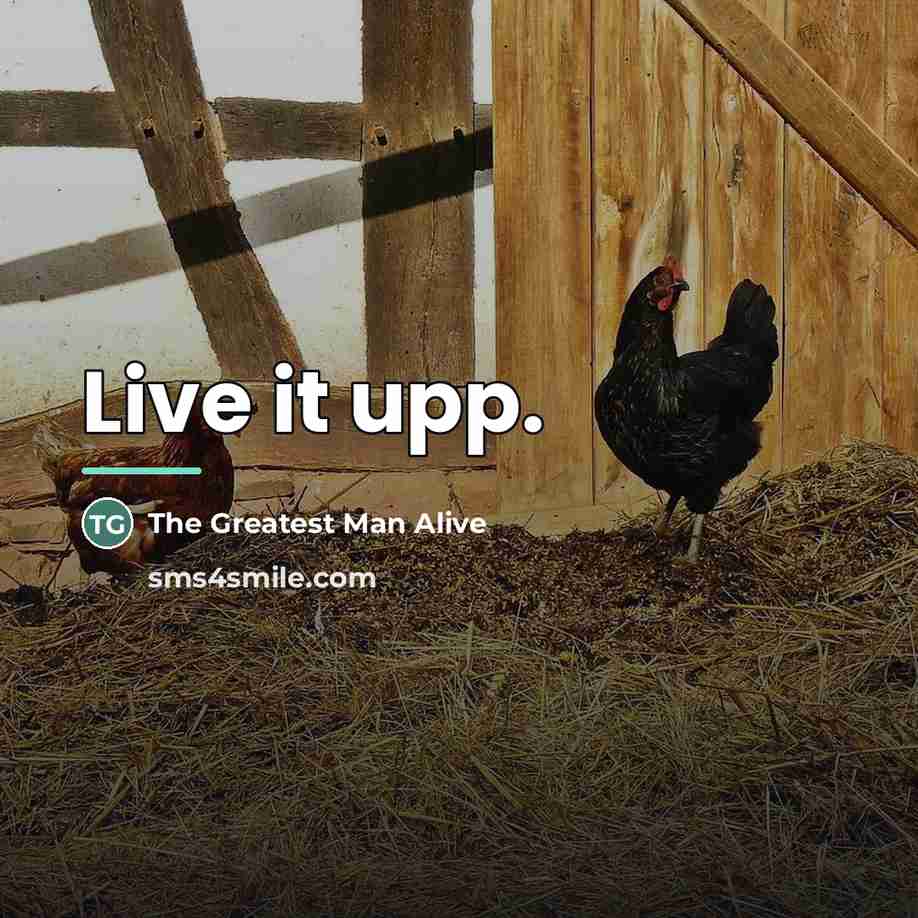“Live it upp.…” quote by The Greatest Man Alive