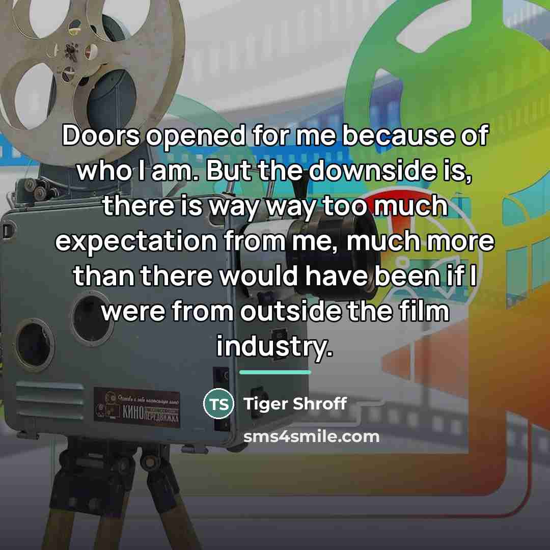 “Doors opened for me because of who I am. But…” quote by Tiger Shroff