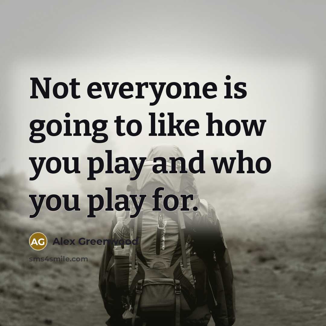 “Not everyone is going to like how you play and…” quote by Alex Greenwood