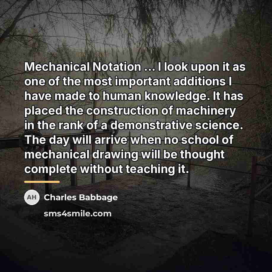 “Mechanical Notation ... I look upon it as one of…” quote by Charles Babbage