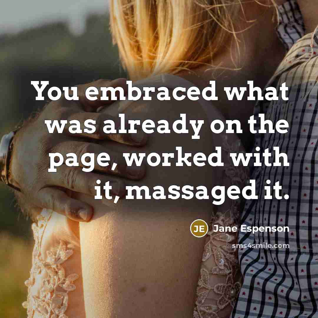 “You embraced what was already on the page, worked with…” quote by Jane Espenson