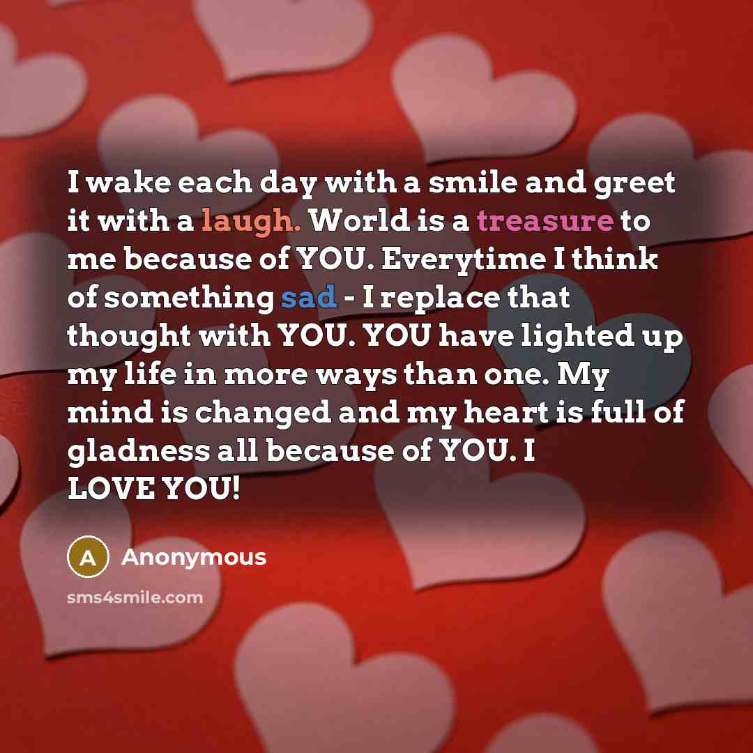 “I wake each day with a smile and greet it…” quote by Anonymous