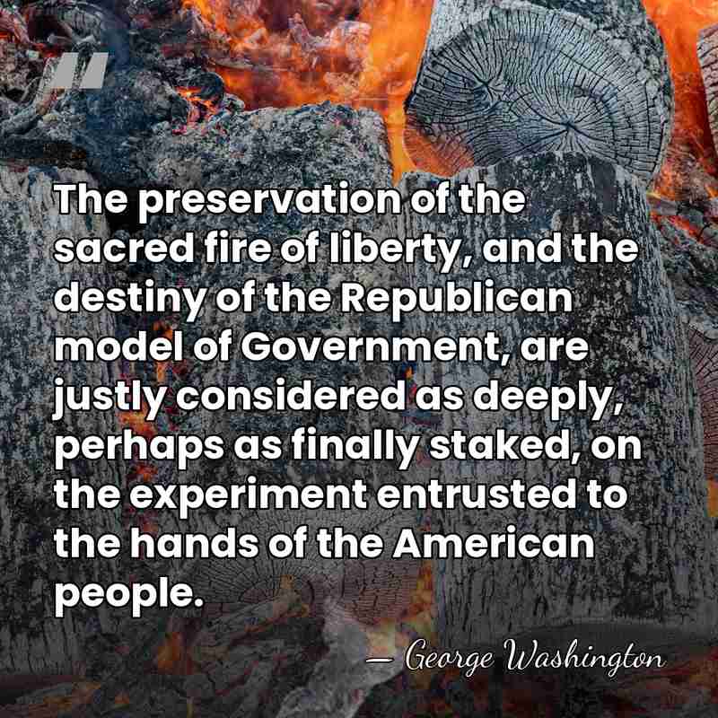 The preservation of the sacred fire of liberty, and the destiny of&hellip; - George Washington