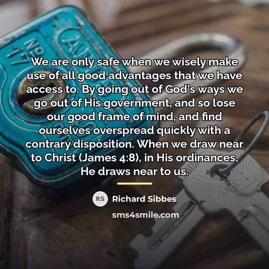“We are only safe when we wisely make use of…” quote by Richard Sibbes