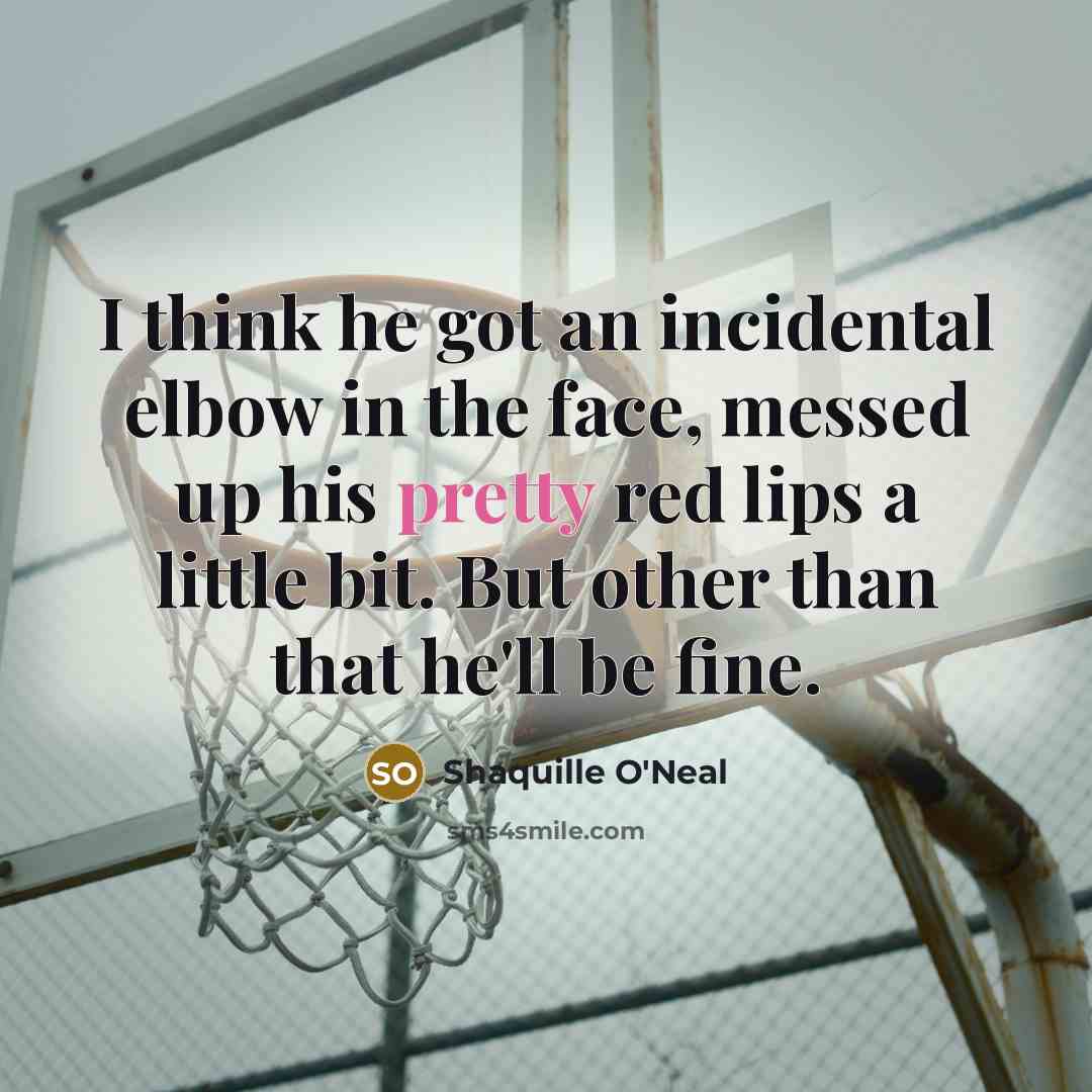 “I think he got an incidental elbow in the face,…” quote by Shaquille O'Neal