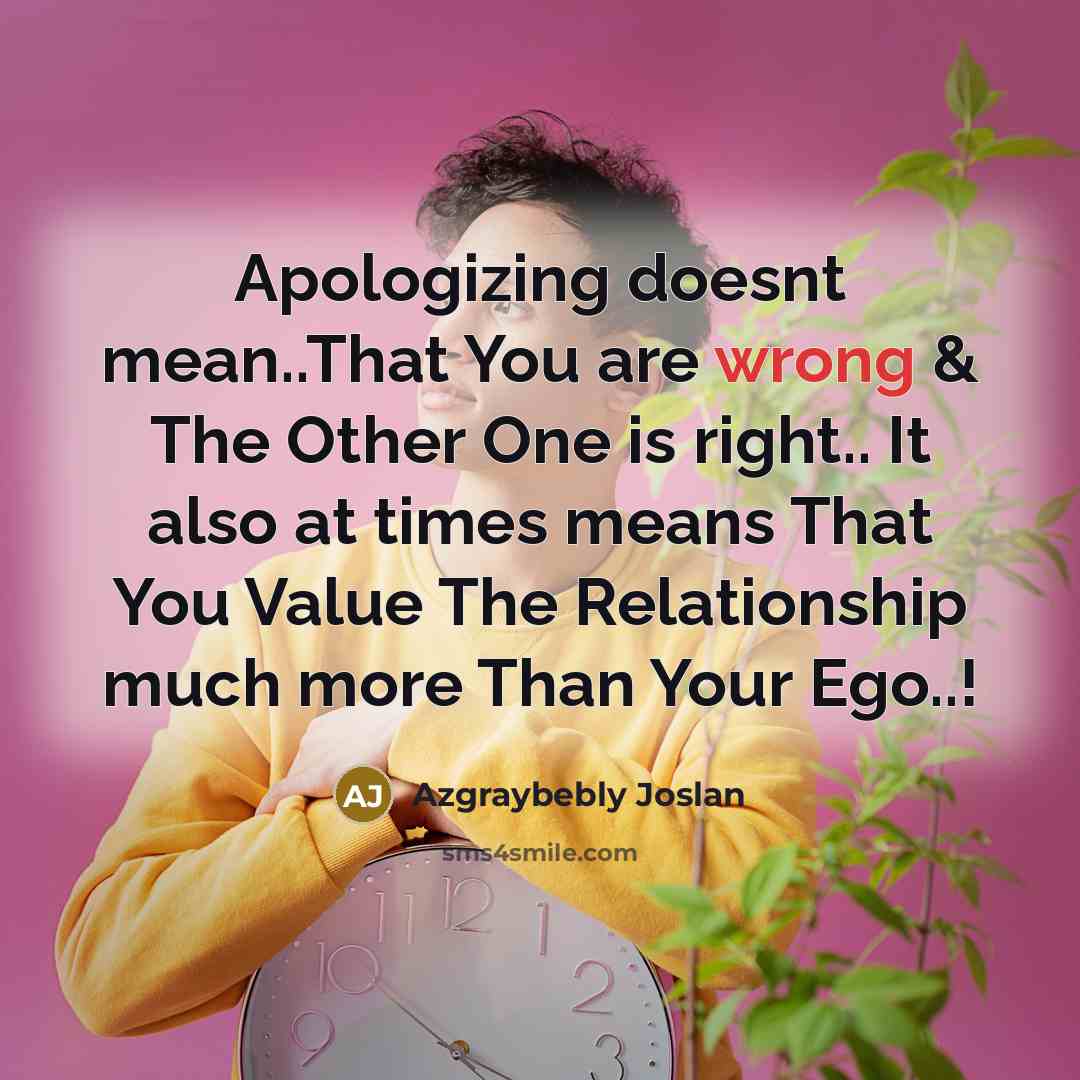 “Apologizing doesnt mean..That You are wrong & The Other One…” quote by Azgraybebly Joslan