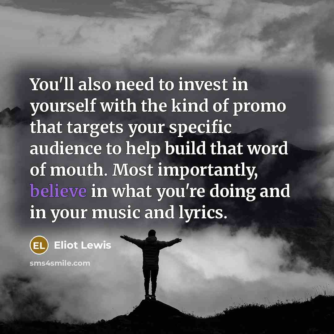 “You'll also need to invest in yourself with the kind…” quote by Eliot Lewis