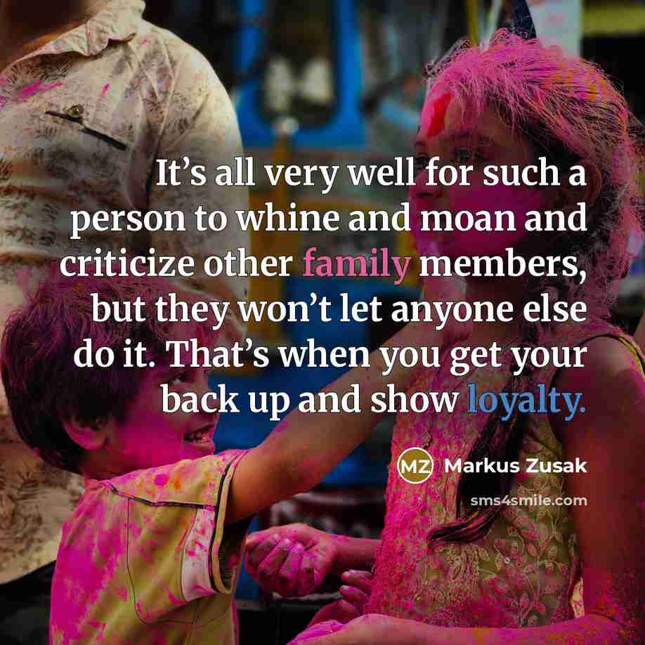 “It’s all very well for such a person to whine…” quote by Markus Zusak