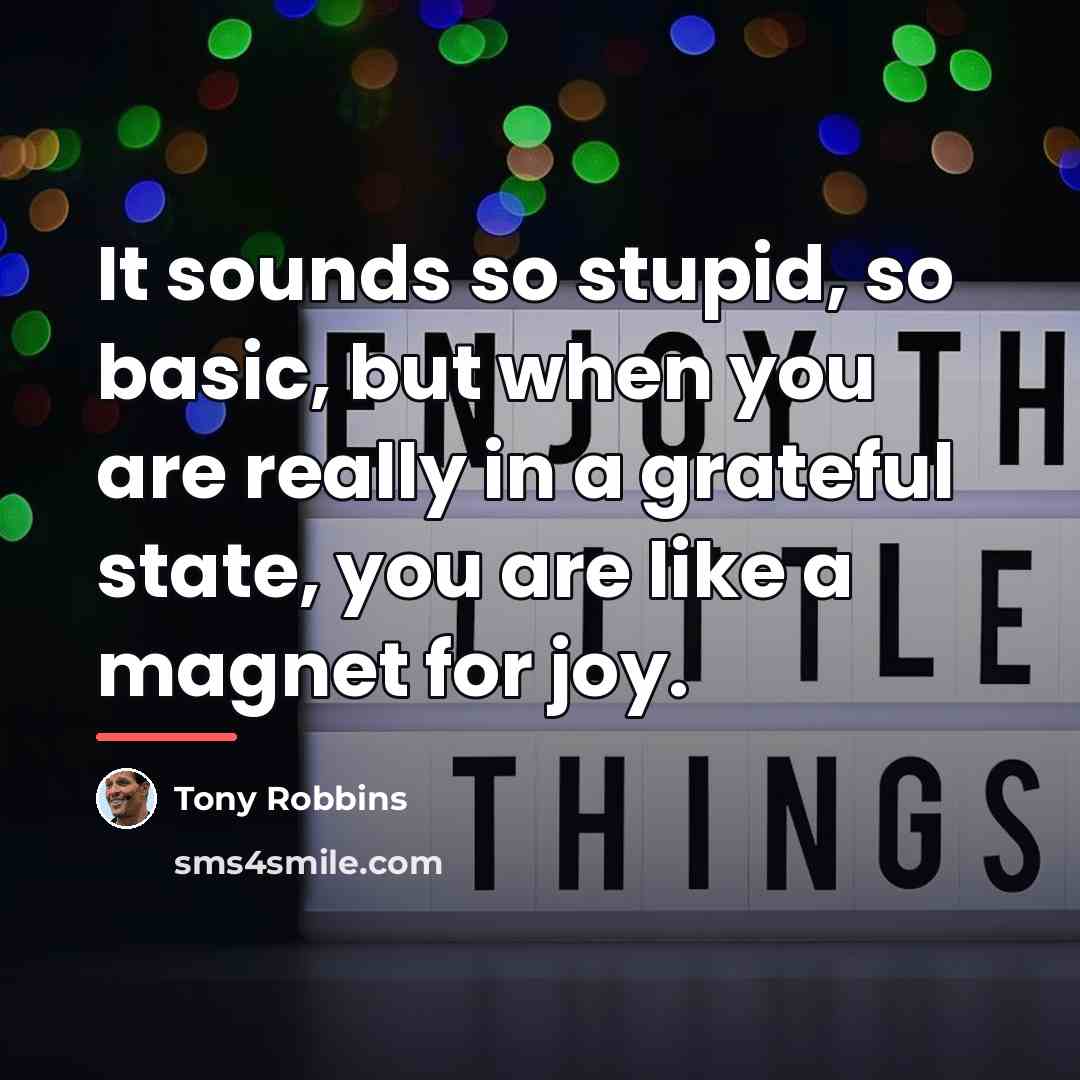 “It sounds so stupid, so basic, but when you are…” quote by Tony Robbins
