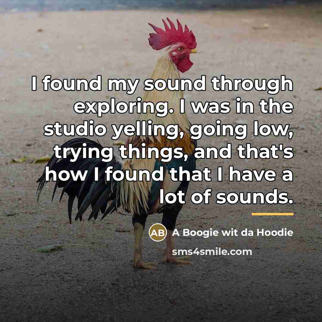 “I found my sound through exploring. I was in the…” quote by A Boogie wit da Hoodie