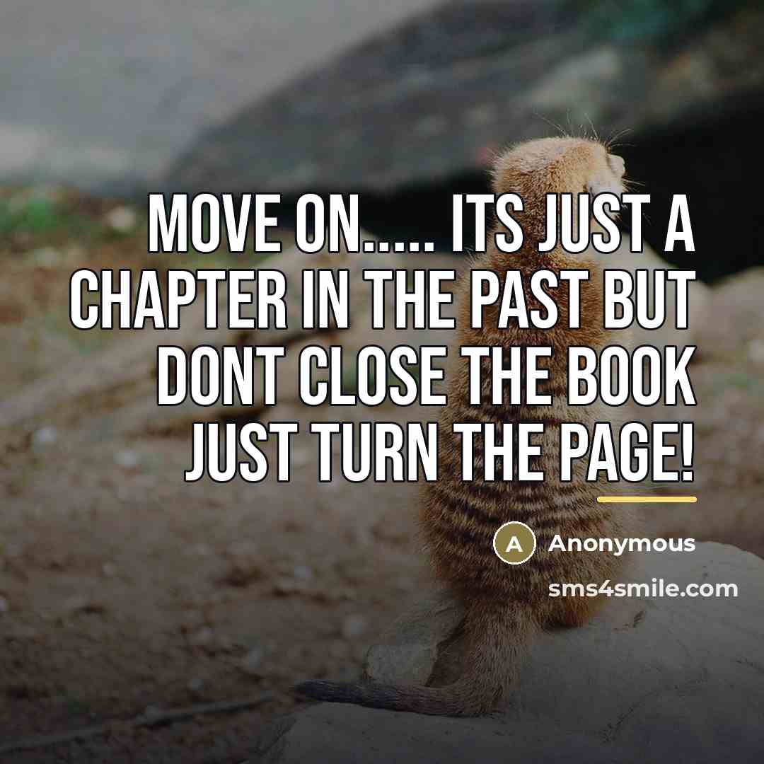 “MOVE ON..... its just a chapter in the past but…” quote by Anonymous
