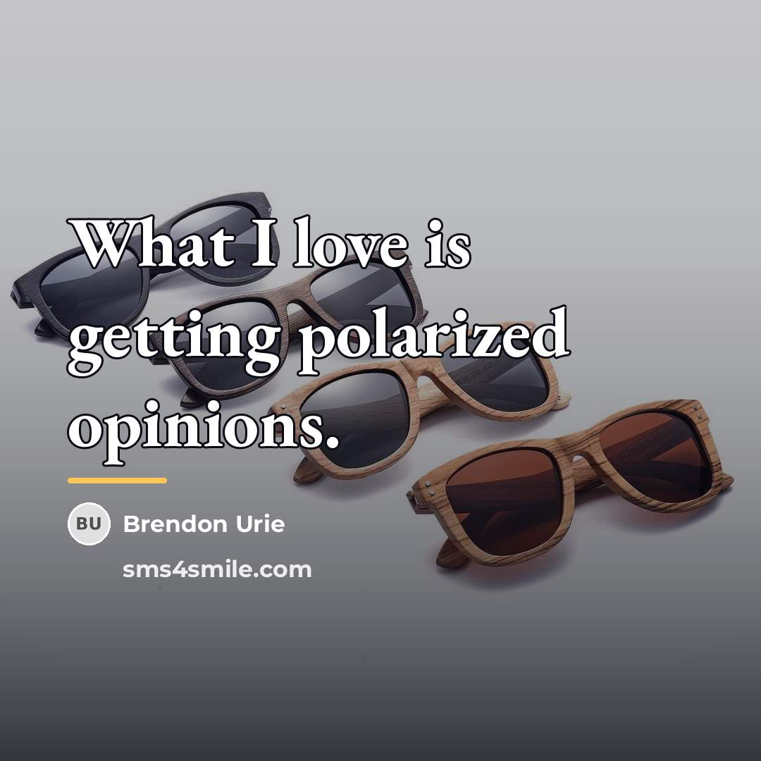 “What I love is getting polarized opinions.…” quote by Brendon Urie
