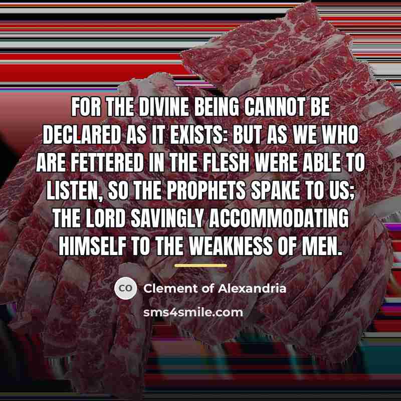 “For the Divine Being cannot be declared as it exists:…” quote by Clement of Alexandria