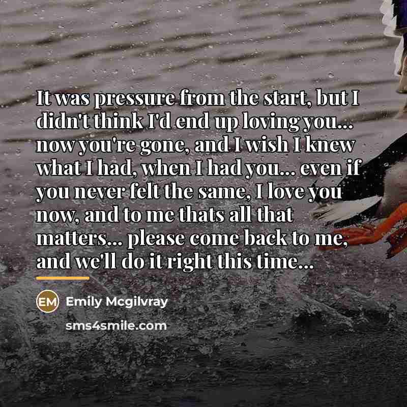 “It was pressure from the start, but I didn't think…” quote by Emily Mcgilvray