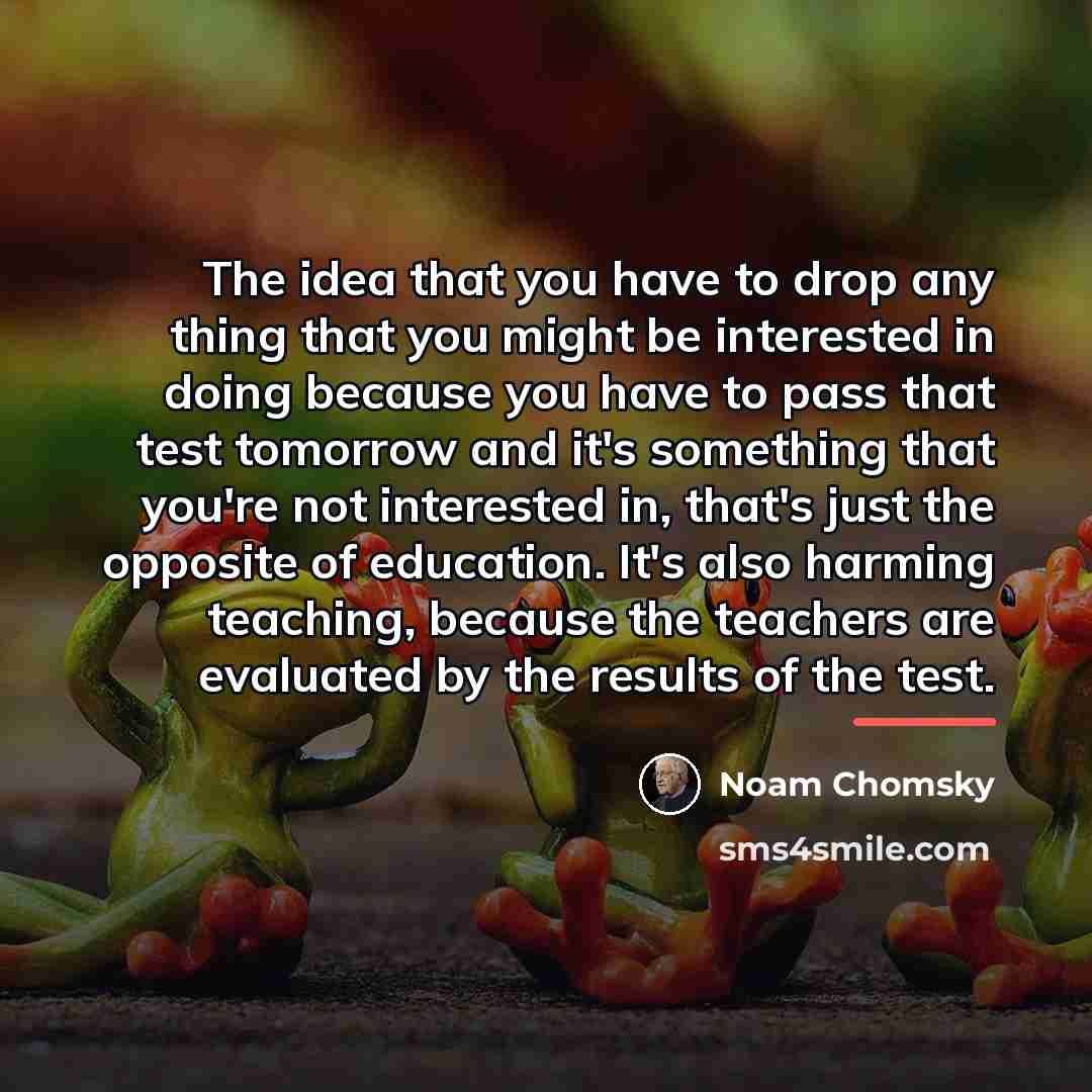 “The idea that you have to drop any thing that…” quote by Noam Chomsky