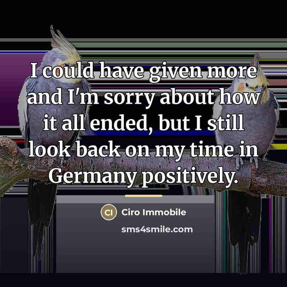 “I could have given more and I'm sorry about how…” quote by Ciro Immobile