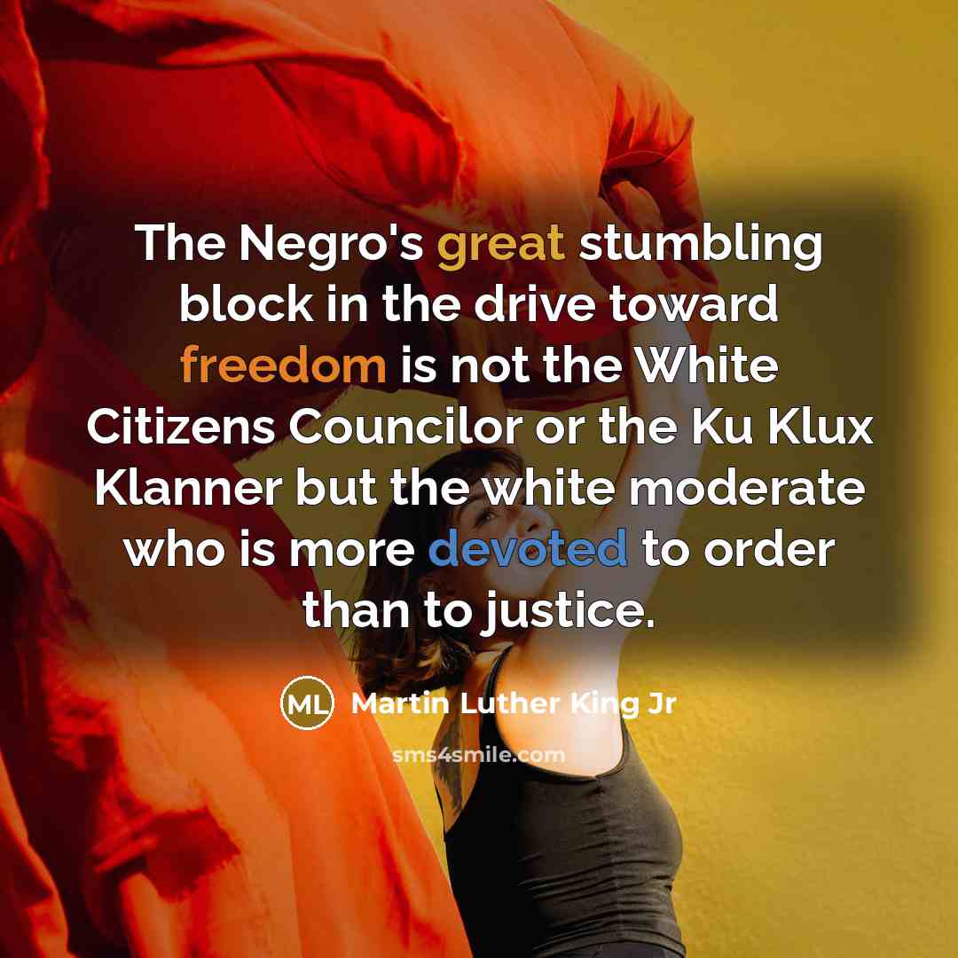 “The Negro's great stumbling block in the drive toward freedom…” quote by Martin Luther King Jr