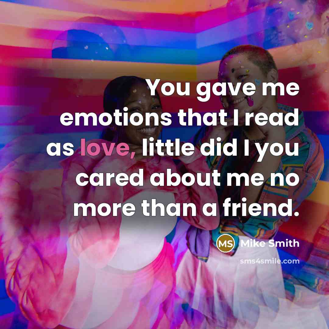 “You gave me emotions that I read as love, little…” quote by Mike Smith