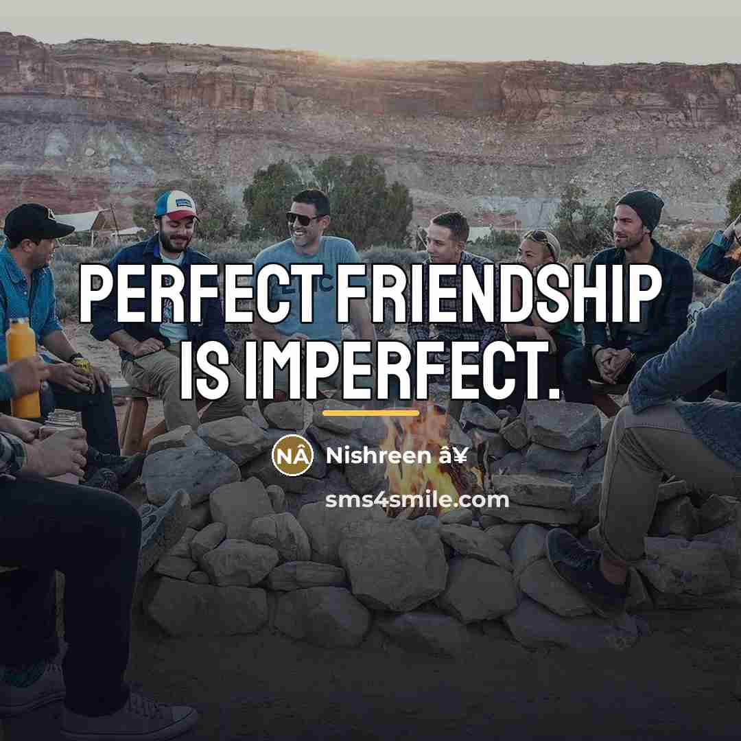 “Perfect friendship is imperfect.…” quote by Nishreen â¥