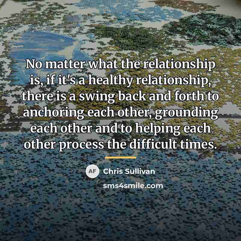 “No matter what the relationship is, if it's a healthy…” quote by Chris Sullivan