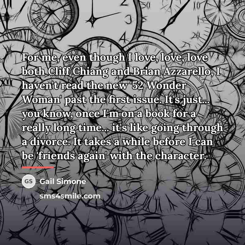 “For me, even though I love, love, love both Cliff…” quote by Gail Simone