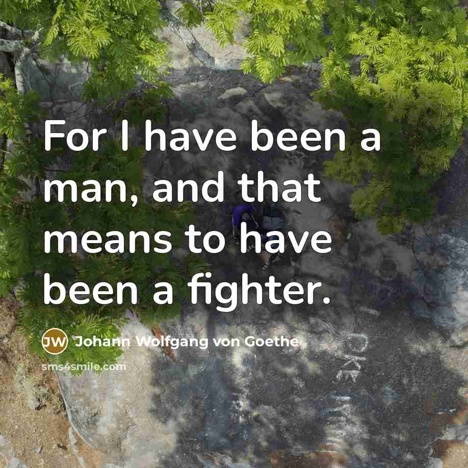 “For I have been a man, and that means to…” quote by Johann Wolfgang von Goethe