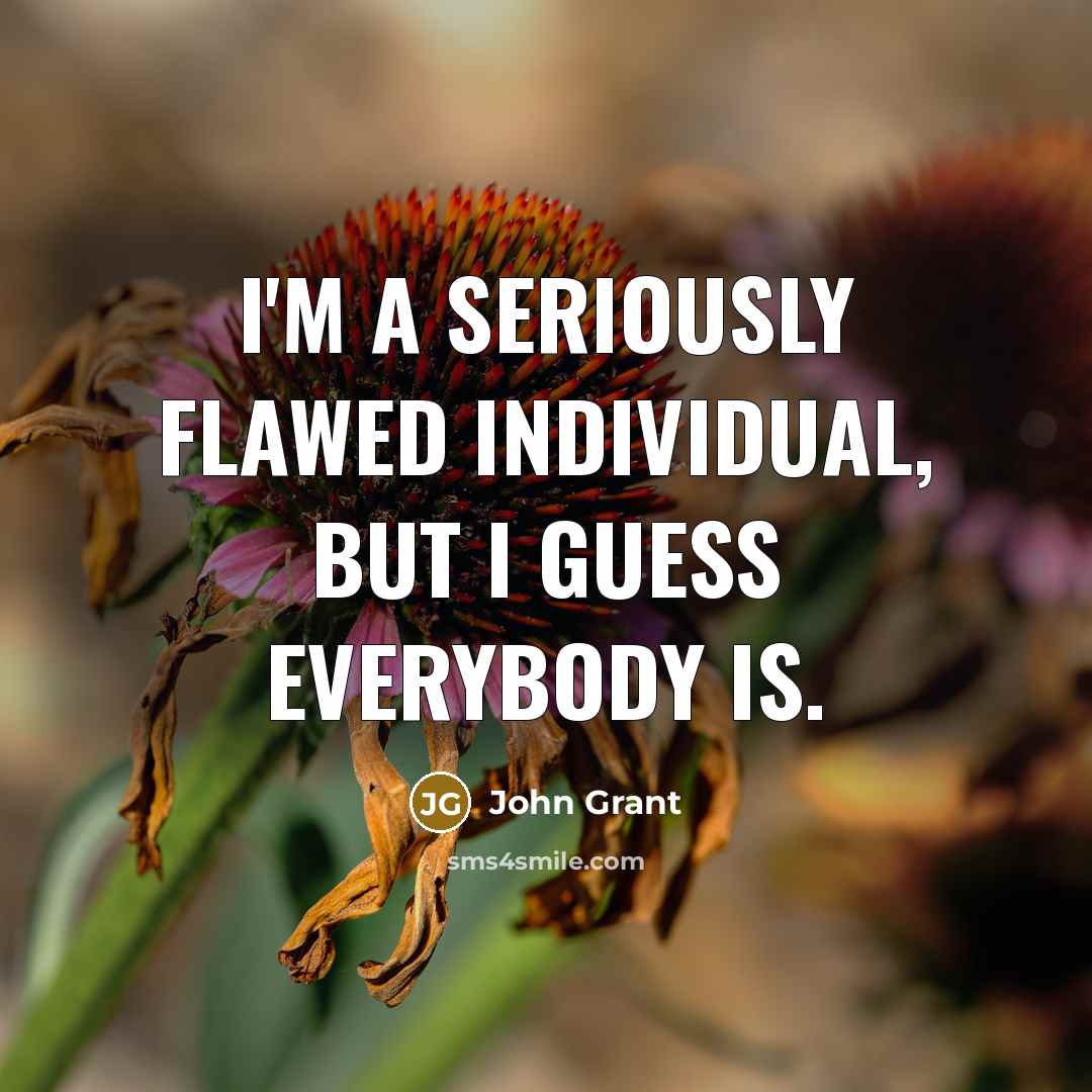 “I'm a seriously flawed individual, but I guess everybody is.…” quote by John Grant