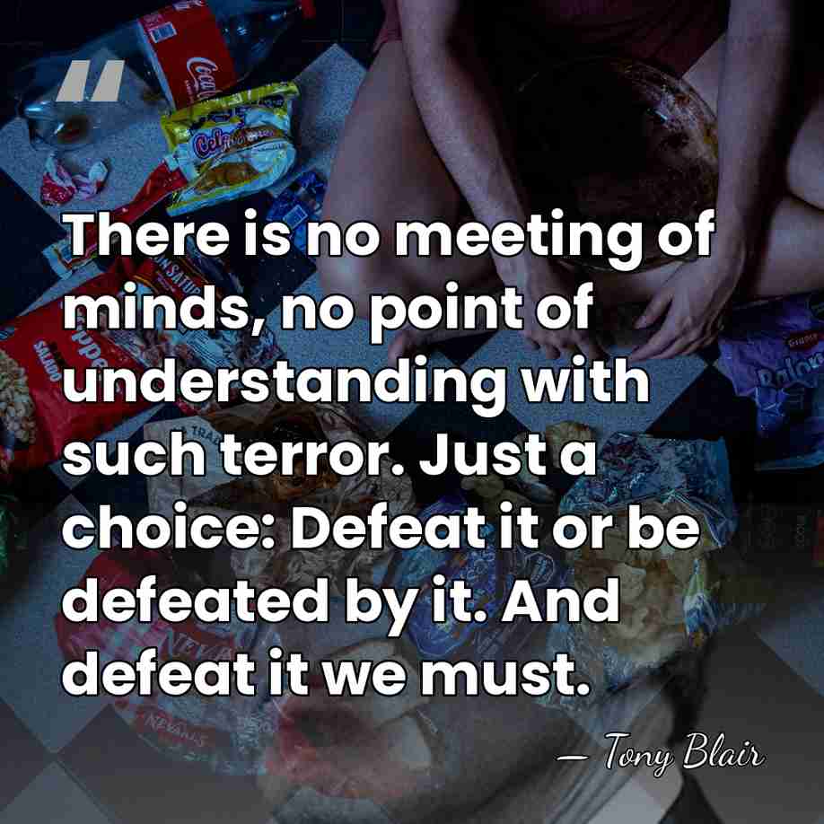 There is no meeting of minds, no point of understanding with such&hellip; - Tony Blair